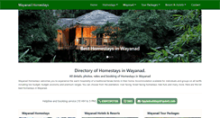 Desktop Screenshot of homestayswayanad.com